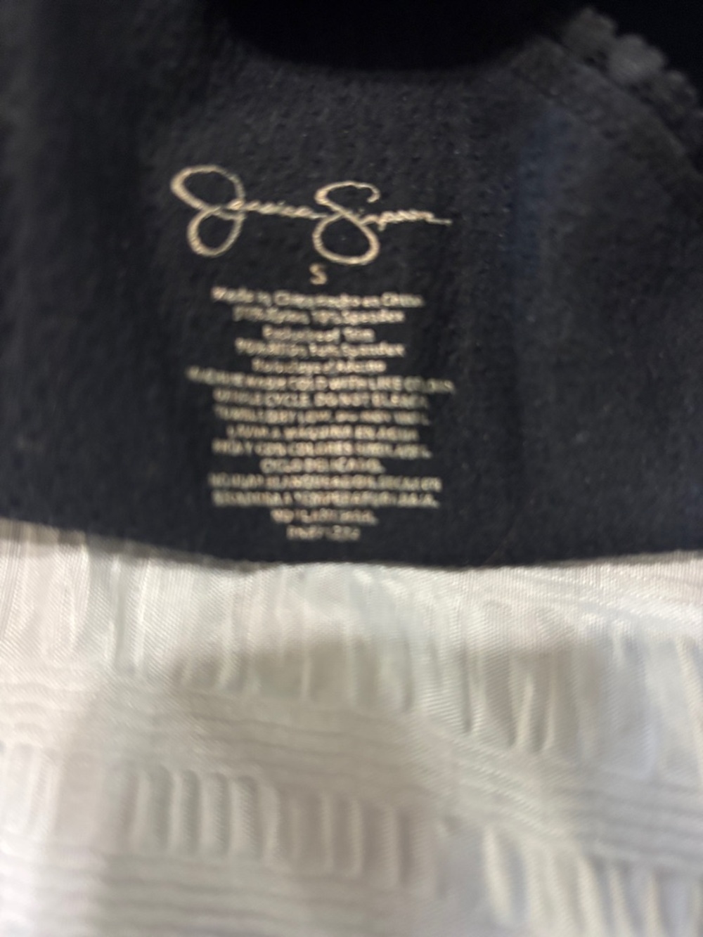 Jessica Simpson Sz S Ribbed PaddedBralettes in Blush and Black w heart lacing - Picture 9 of 10